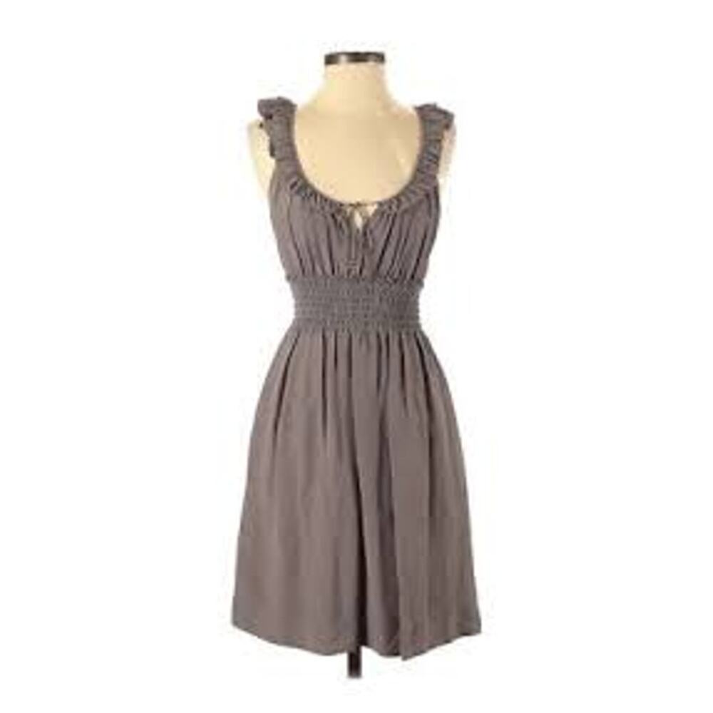 Anthropologie Floreat Silk Bungalow Gable Smocked Dress